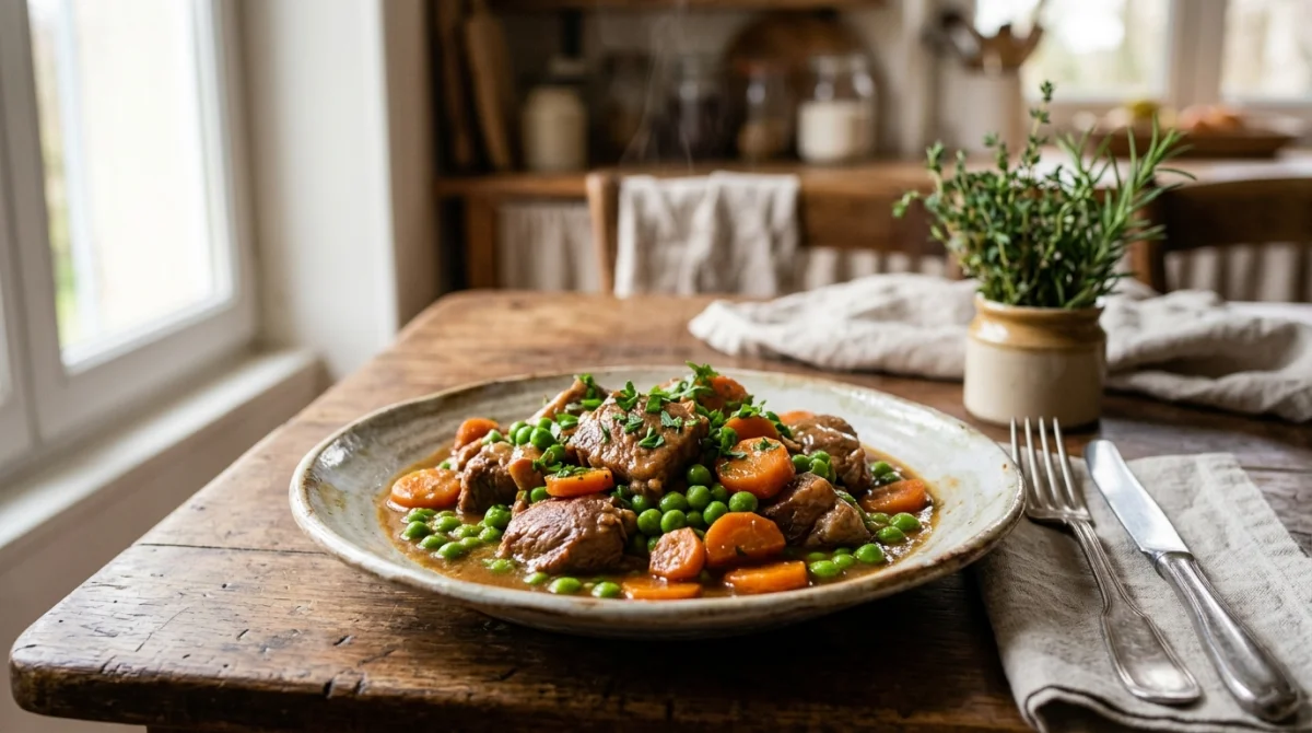 quelle viande avec petit pois carotte
