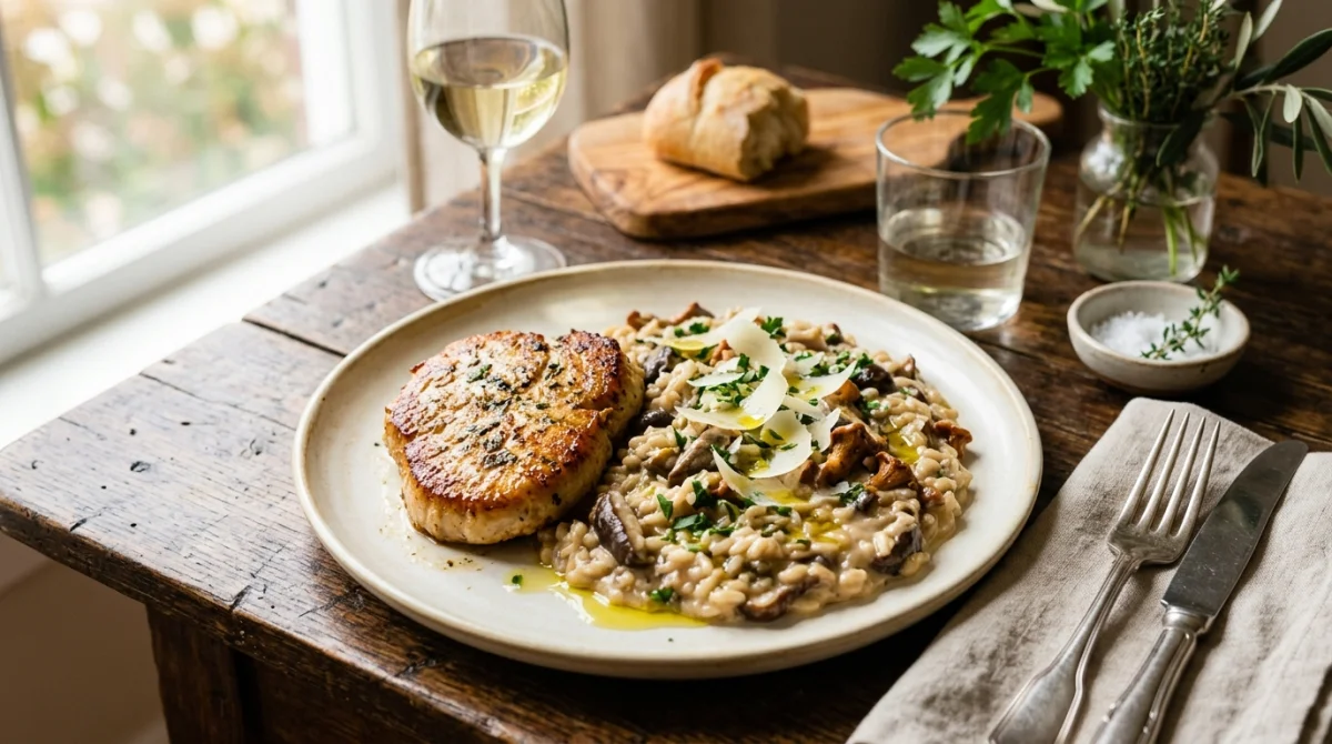 quelle viande avec un risotto aux champignons