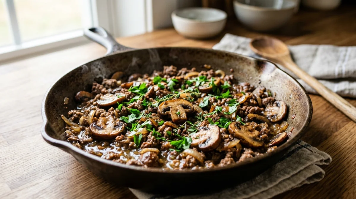 recette viande hachée champignon