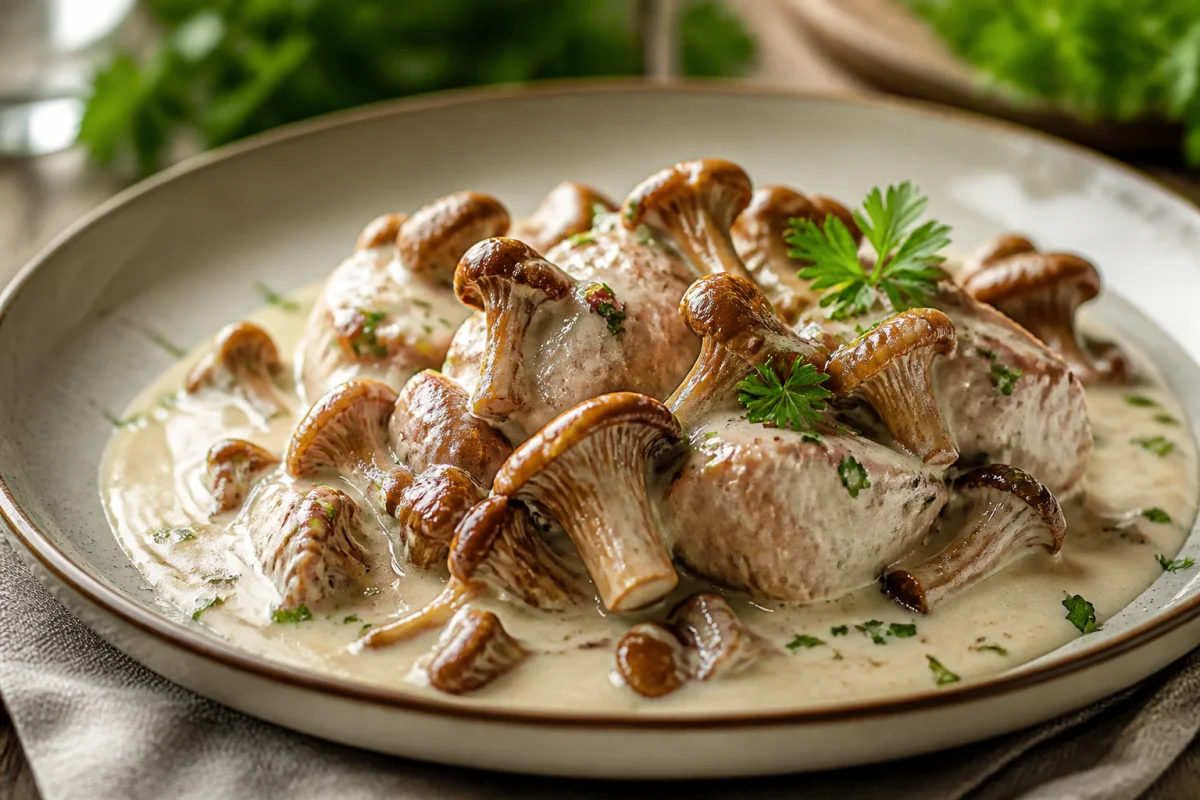recette viande avec mousserons
